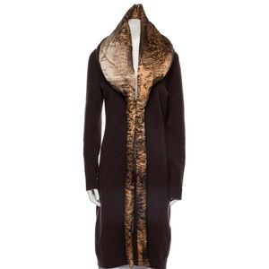 Roberto Cavalli Brown and Tan Cardigan